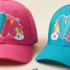 Boné Vicente Kids arco-íris rosa e azul