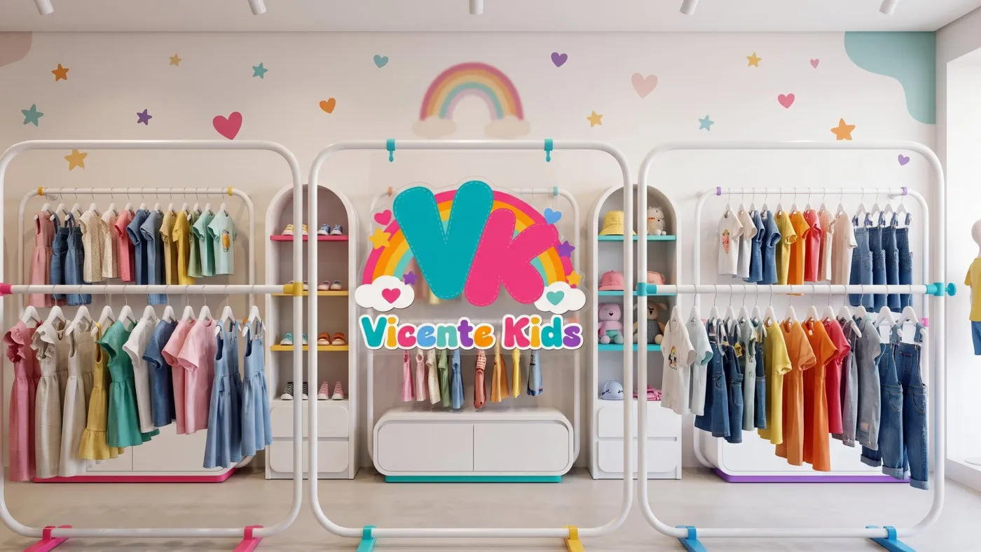 Araras com roupas infantis Vicente Kids